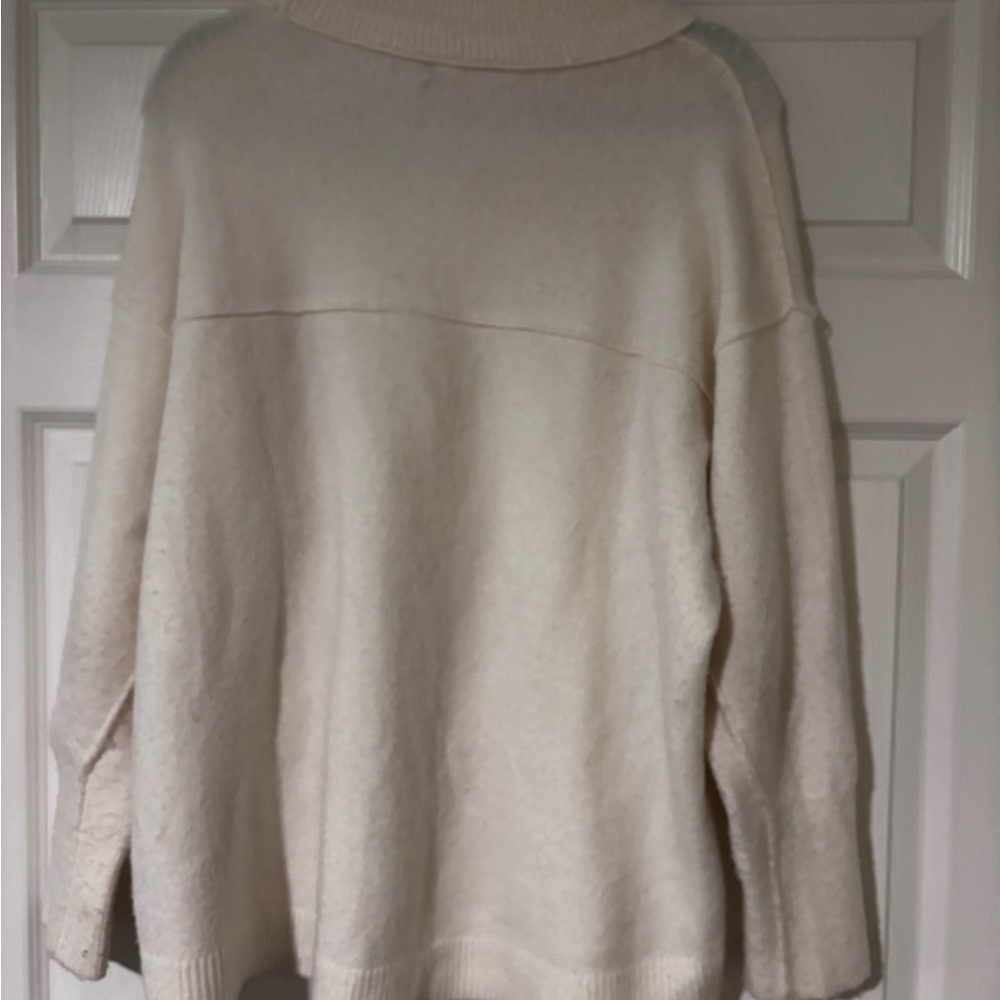 Free People Cozy Cream Turtleneck Sweater
